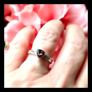 Vintage sterling & amethyst ring